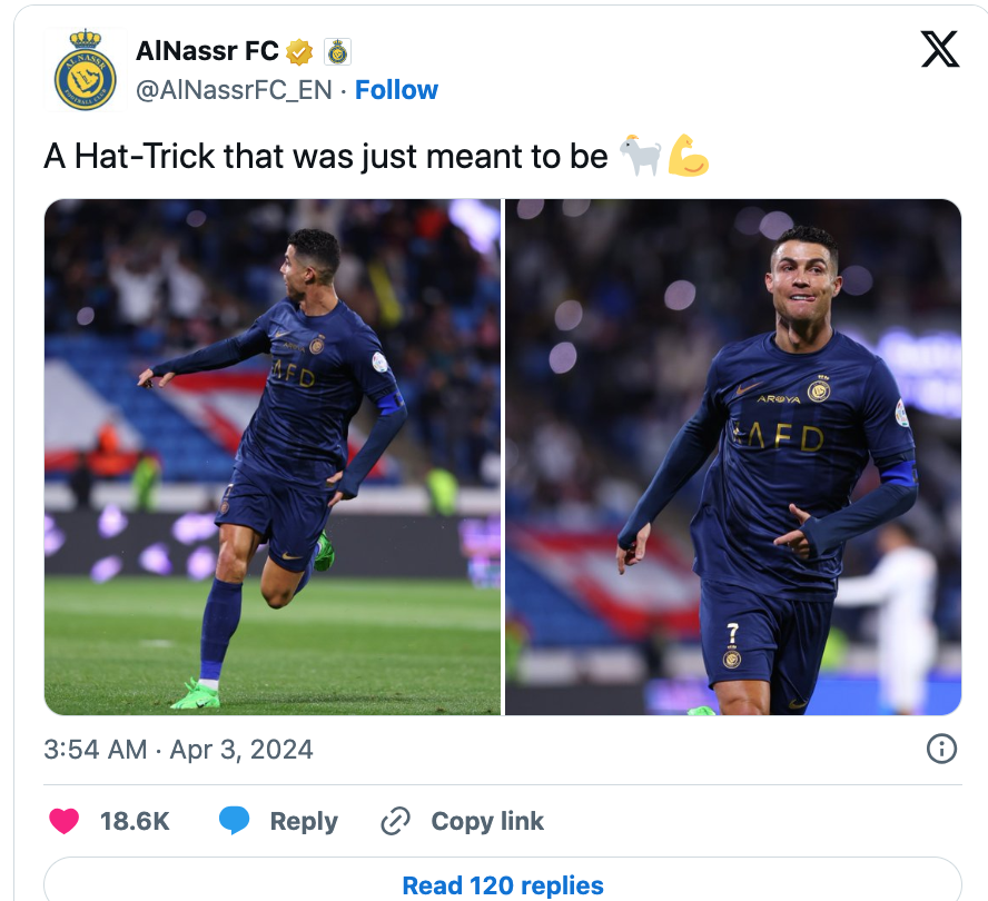 Ronaldo's Hat-Trick